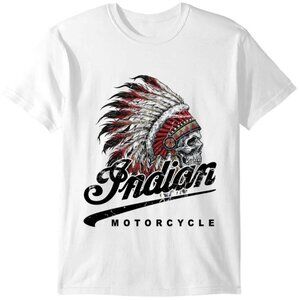 Indian Custom Motorcycle Racer Biker Graphic Racing Enthusiast Retro T-Shirt 89